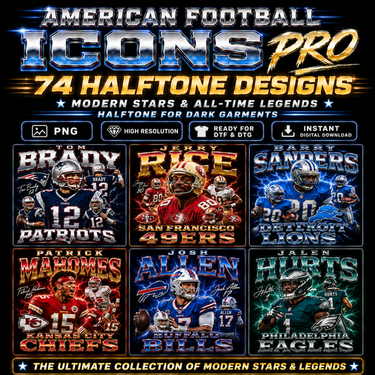 American Football Icons Pro – 74 Halftone Designs