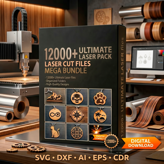 12,000+ Ultimate Laser Cut Designs Mega Bundle (+ 5,000 FREE Bonus!)
