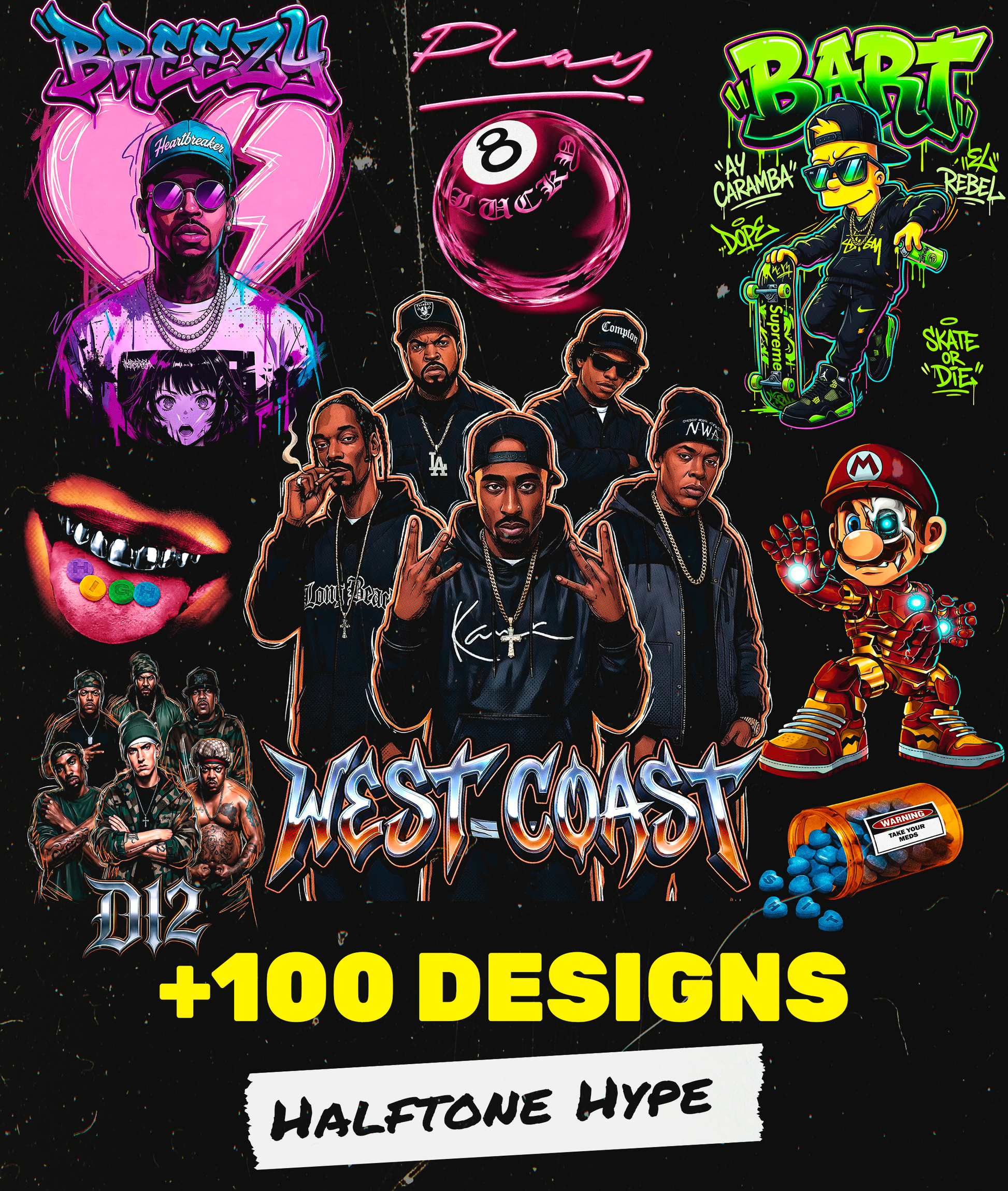 Halftone Hype: The 100+ Urban Collection