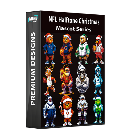 Serie de mascotas navideñas de semitono de la NFL