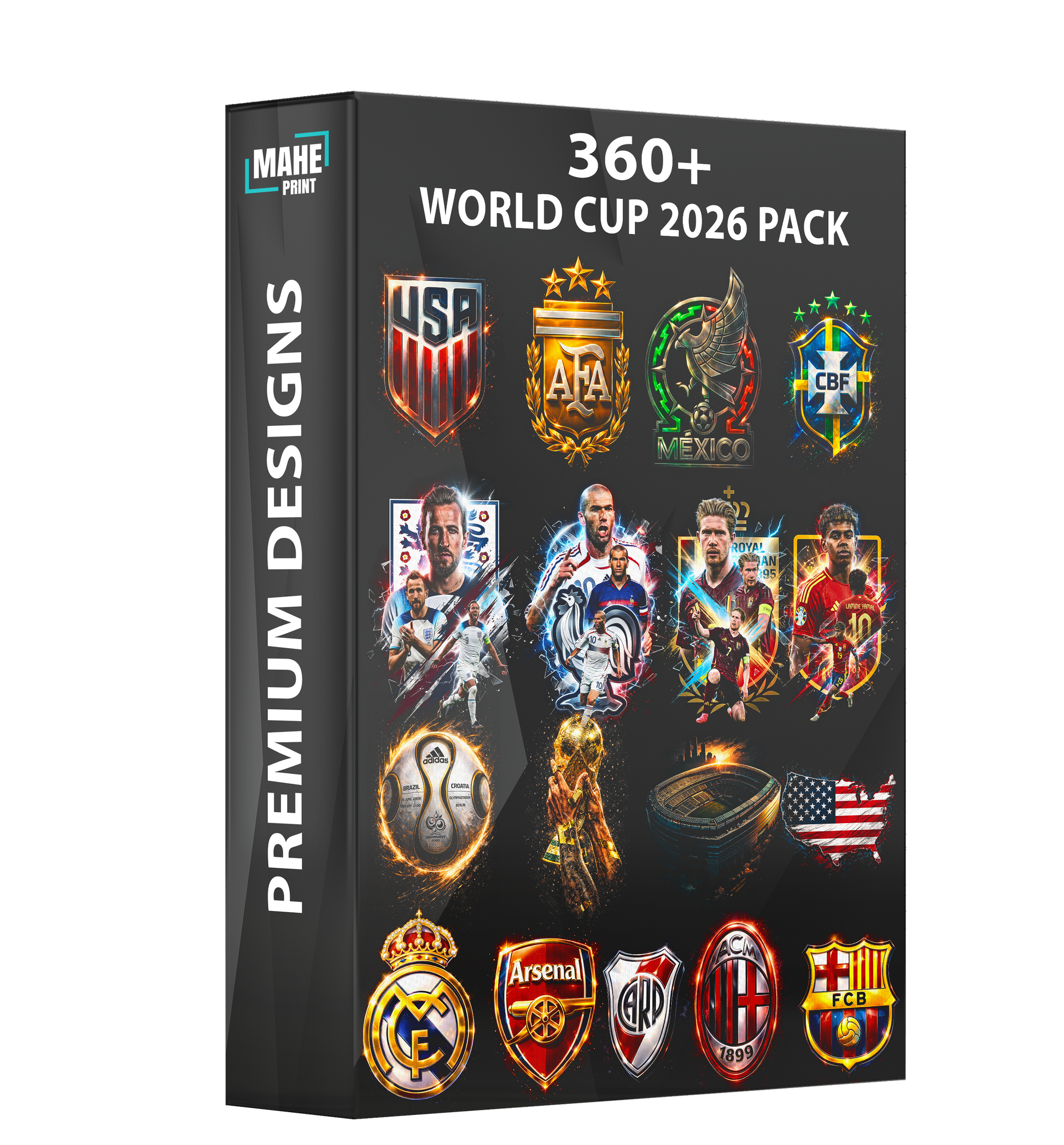 Pacchetto mezzitoni Coppa del Mondo 2026 (oltre 360 design)