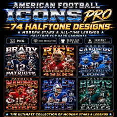 American Football Icons Pro – 74 Halftone Designs