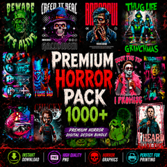 Paquete Premium de Terror: Más de 1000 diseños de alta calidad.