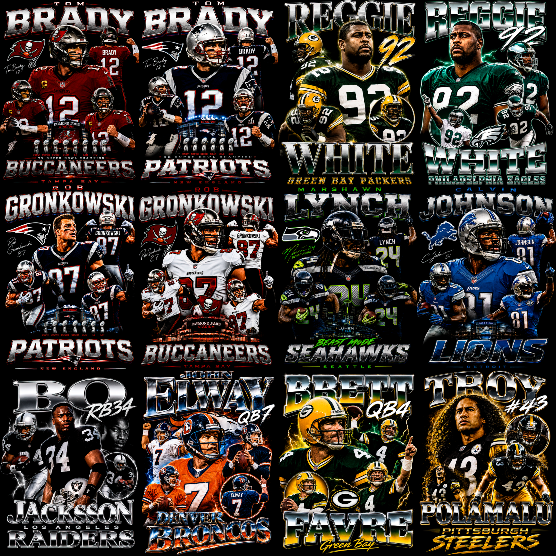 American Football Icons Pro – 74 Halftone Designs