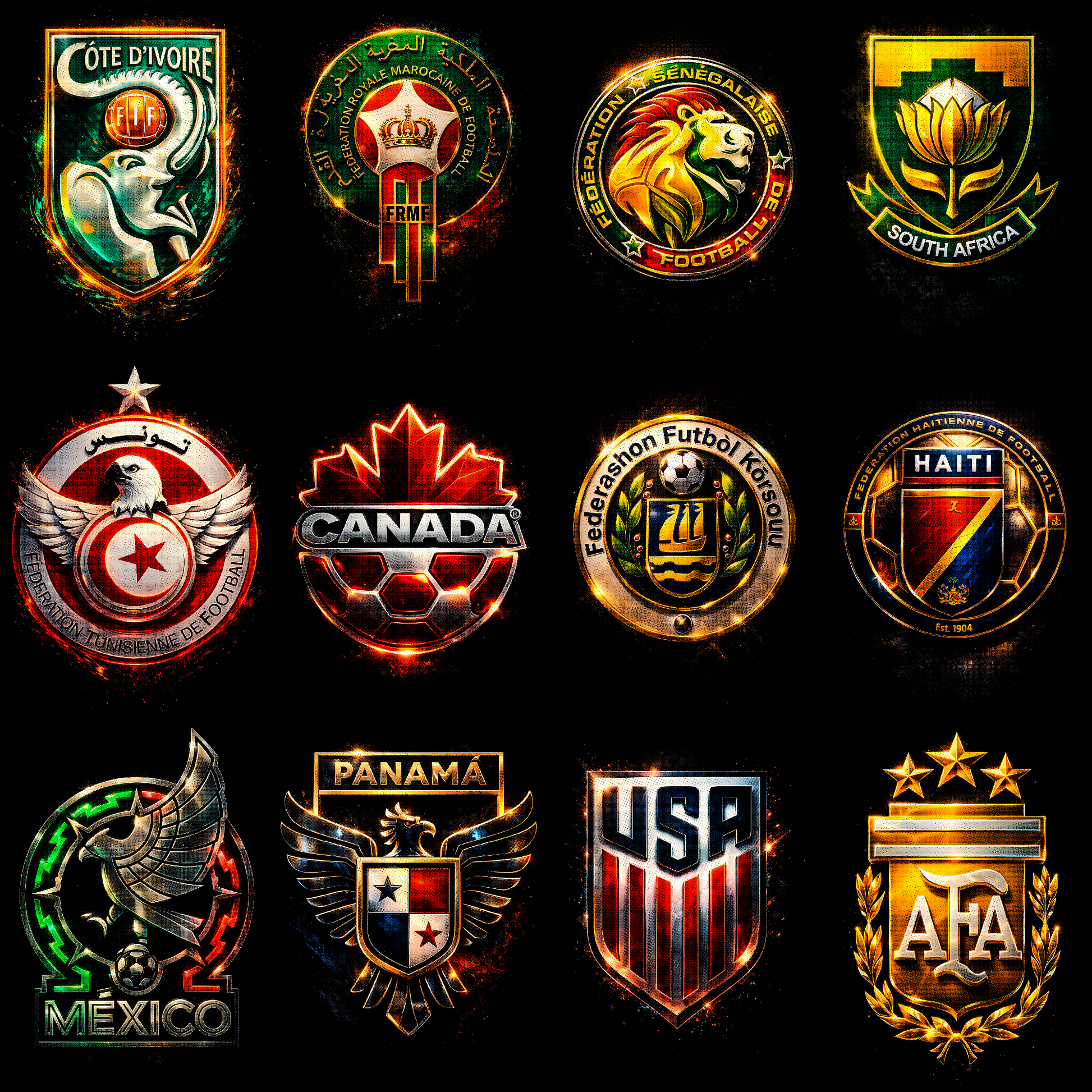 Pacchetto mezzitoni Coppa del Mondo 2026 (oltre 360 design)