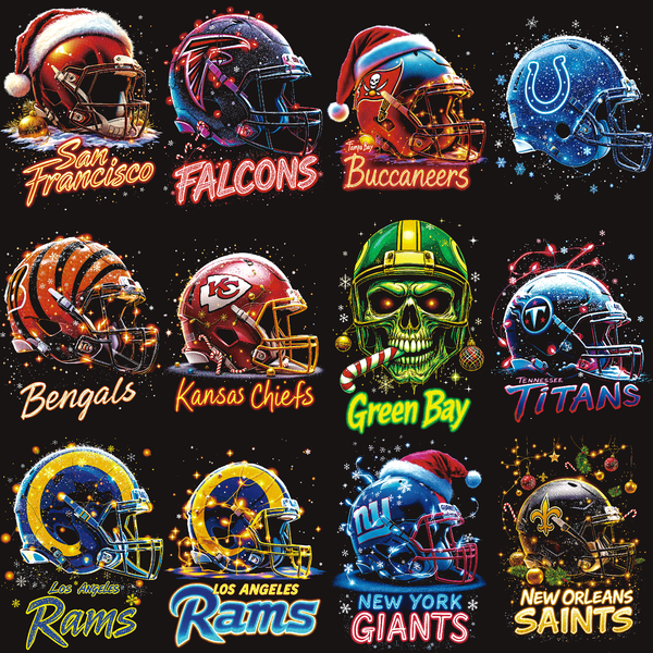 Serie di caschi natalizi NFL Halftone