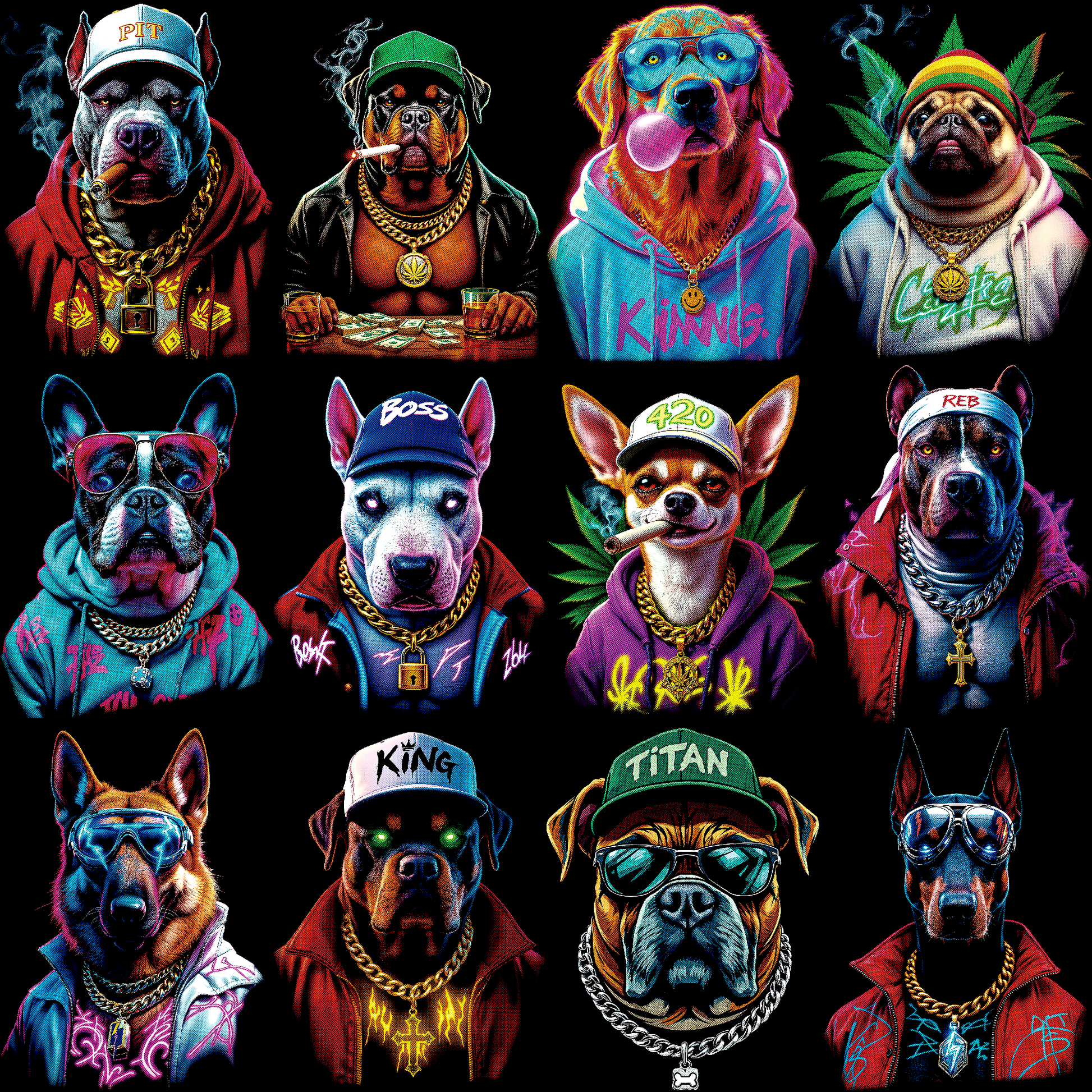 Halftone Paws Mafia