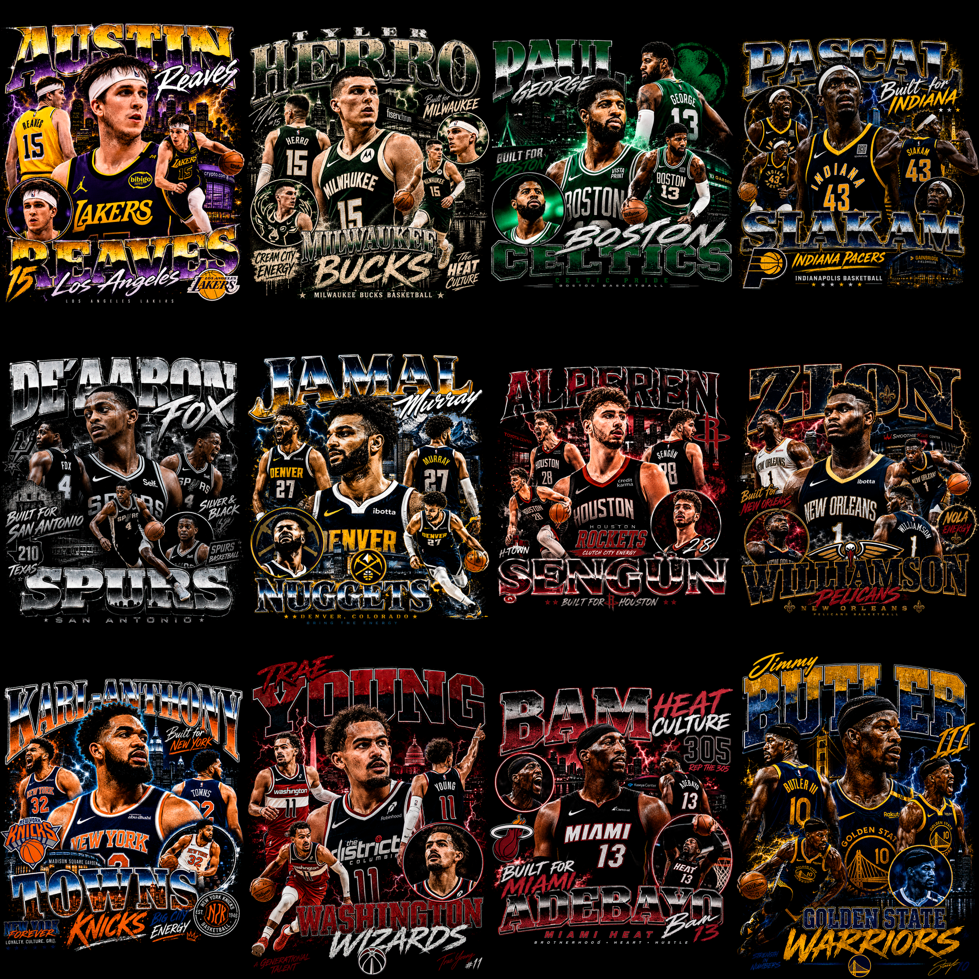 Court Icons Halftone Pro – 77 Basketball Stars & Legends Designs