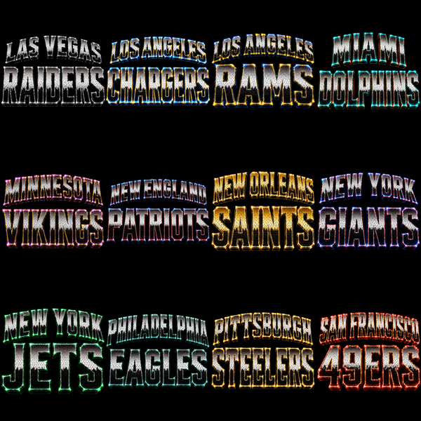 NFL PRO – 64 Halftone Football Designs for Dark Shirts