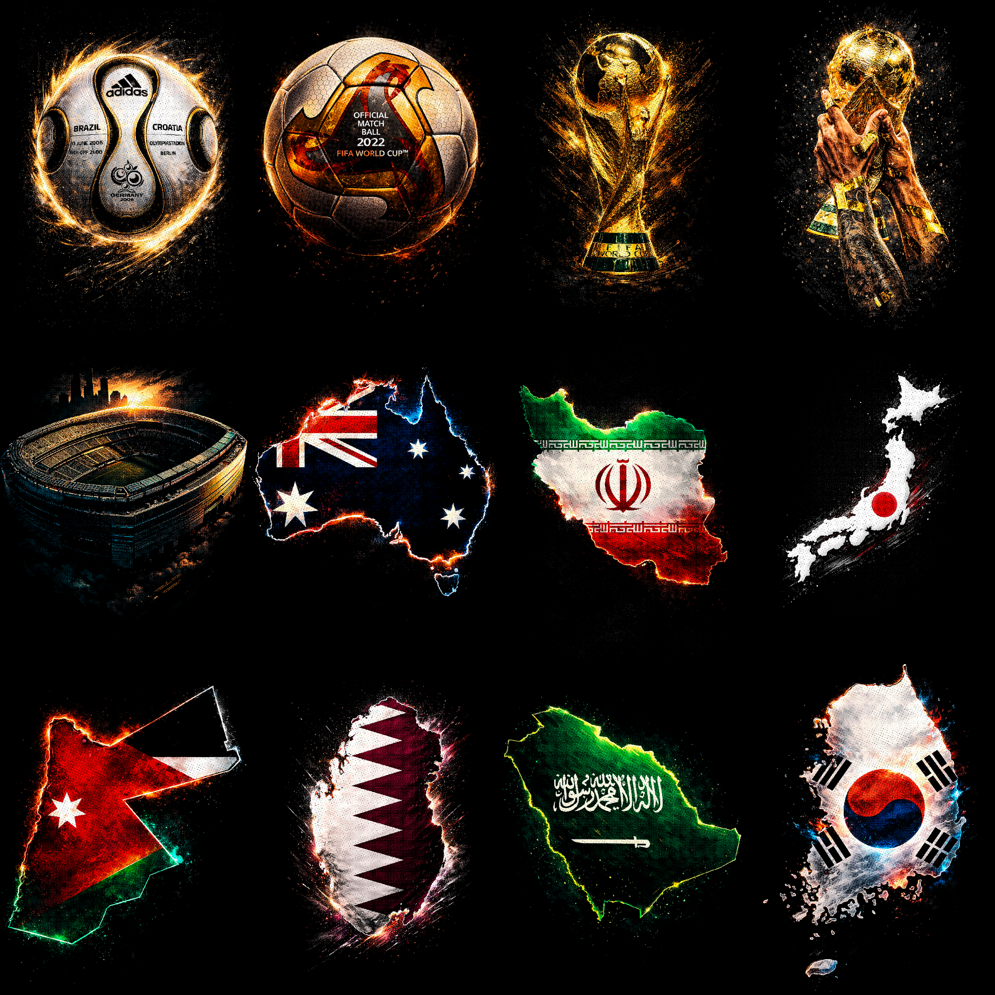 Pacchetto mezzitoni Coppa del Mondo 2026 (oltre 360 design)