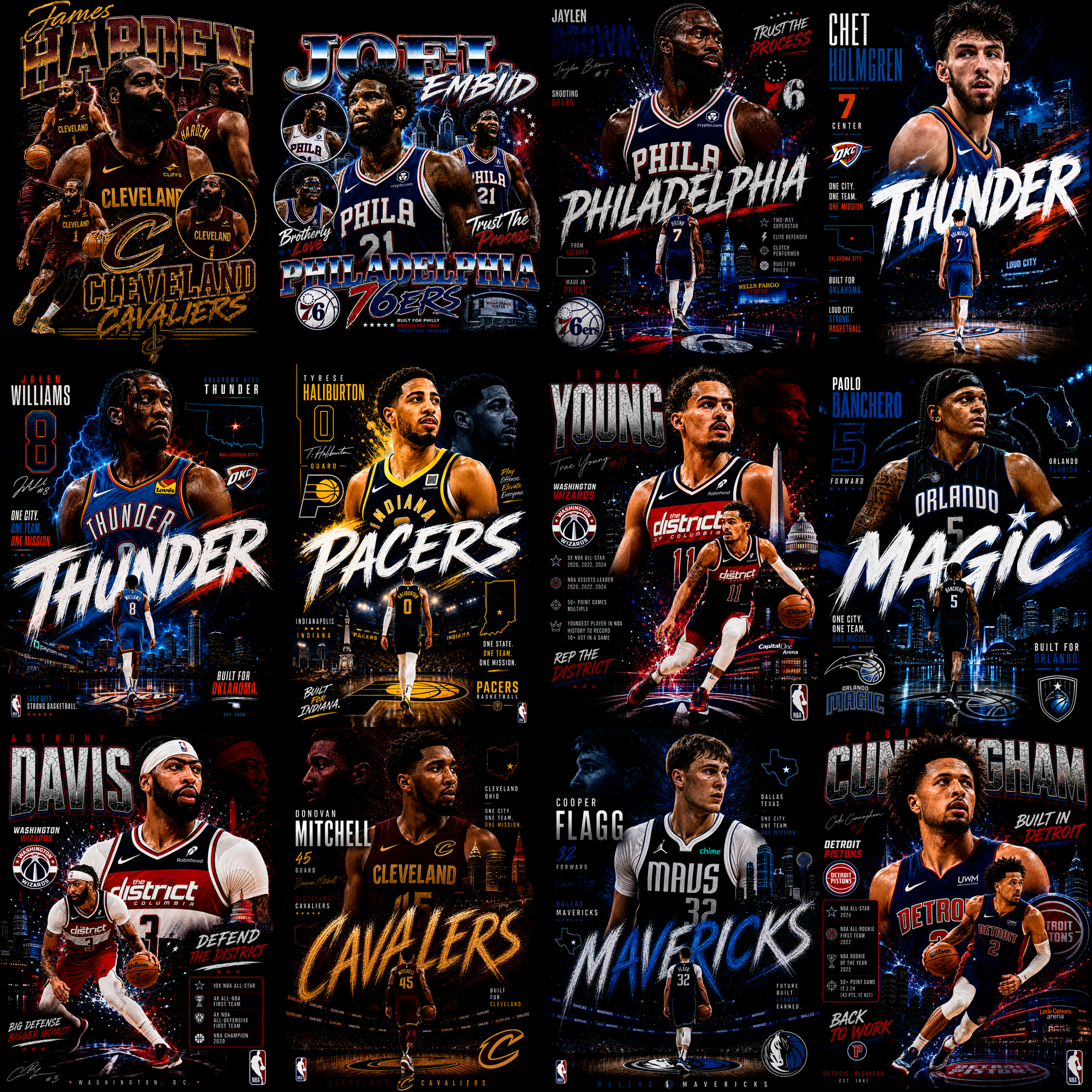 Court Icons Halftone Pro – 77 Basketball Stars & Legends Designs