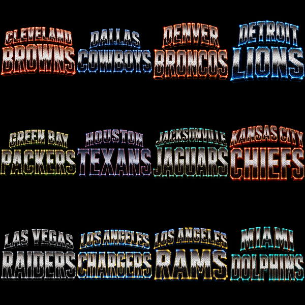 NFL PRO – 96 Halbton-Football-Designs für dunkle Shirts