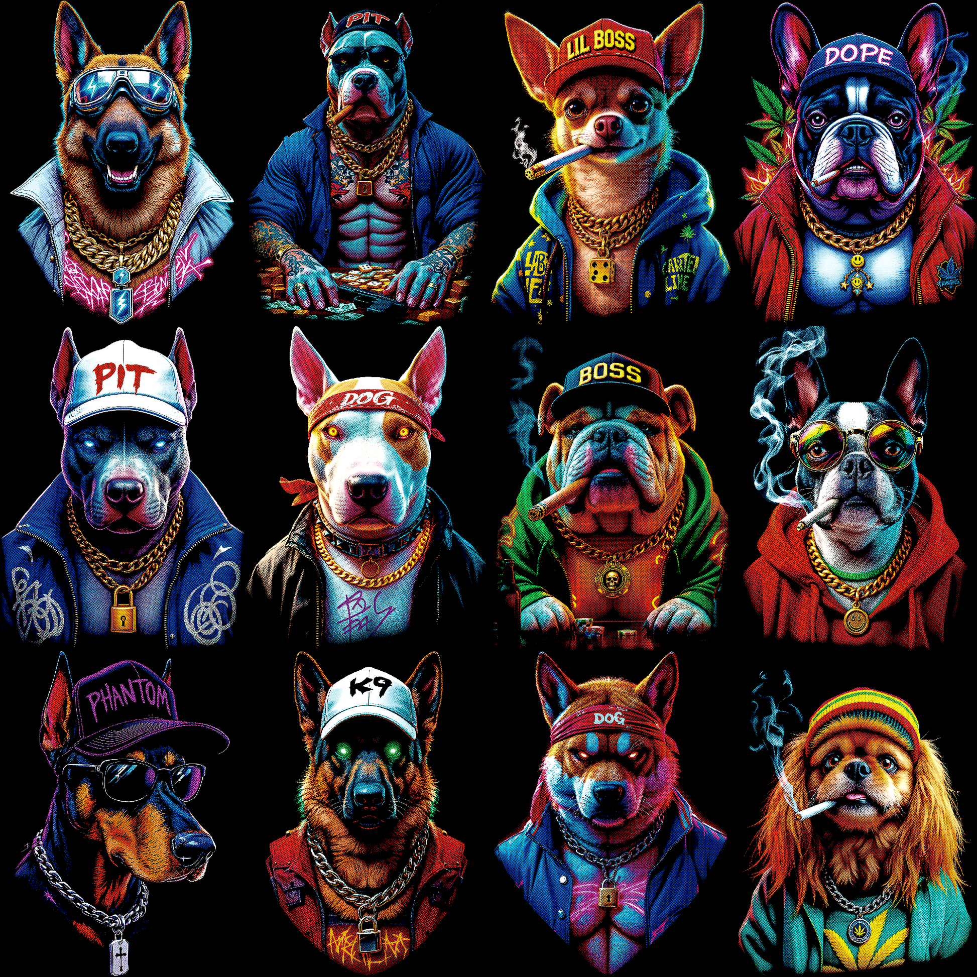 Halftone Paws Mafia