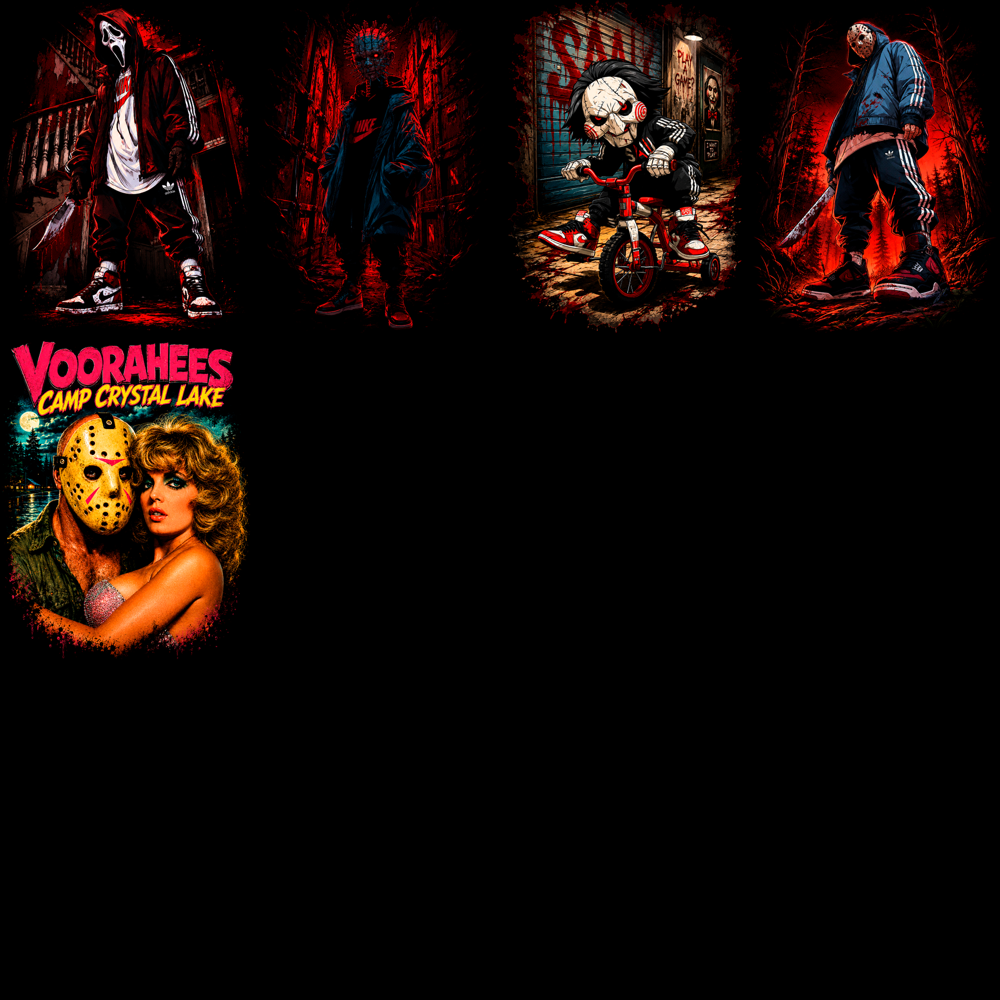 Horror Icon Pro – 89 Premium-Halbton-Designs für dunkle Kleidungsstücke + Mockups