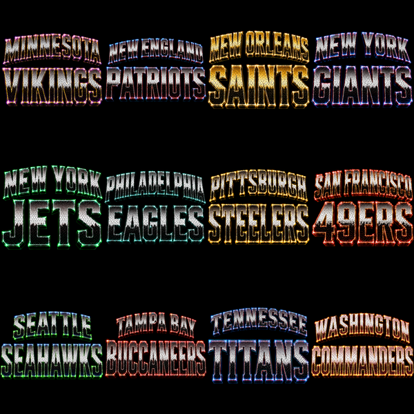 NFL PRO – 96 Halbton-Football-Designs für dunkle Shirts