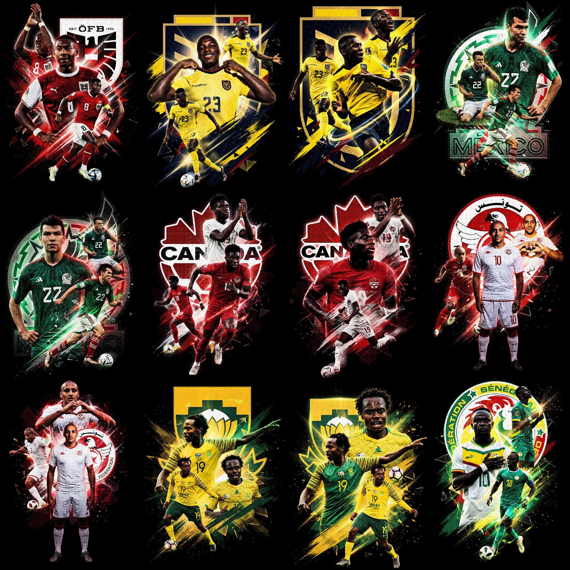 Pacchetto mezzitoni Coppa del Mondo 2026 (oltre 360 design)