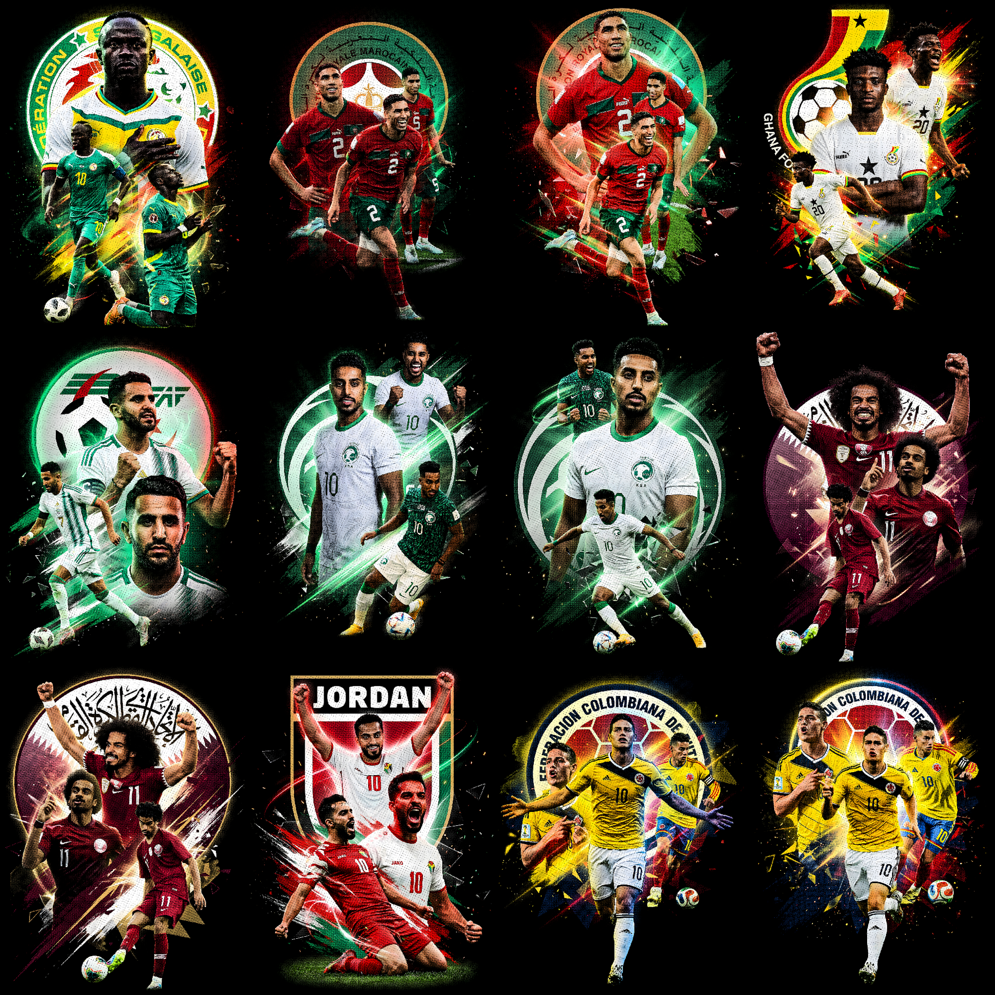 Pacchetto mezzitoni Coppa del Mondo 2026 (oltre 360 design)