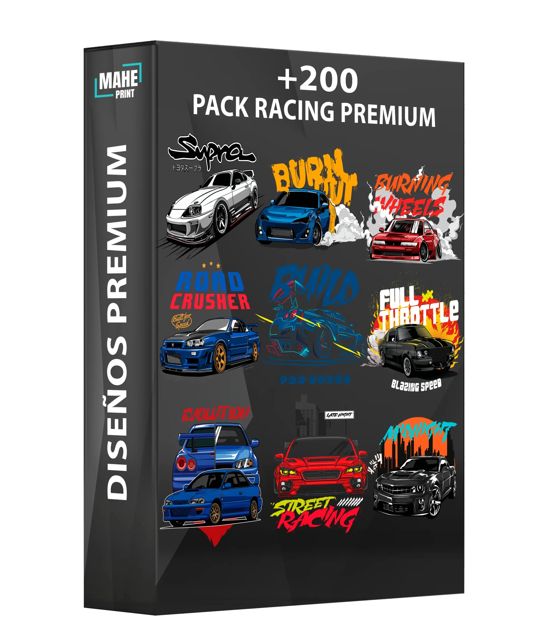 Pack Racing Performance Writing Logo Racing Premium Bundle – Mahe Print