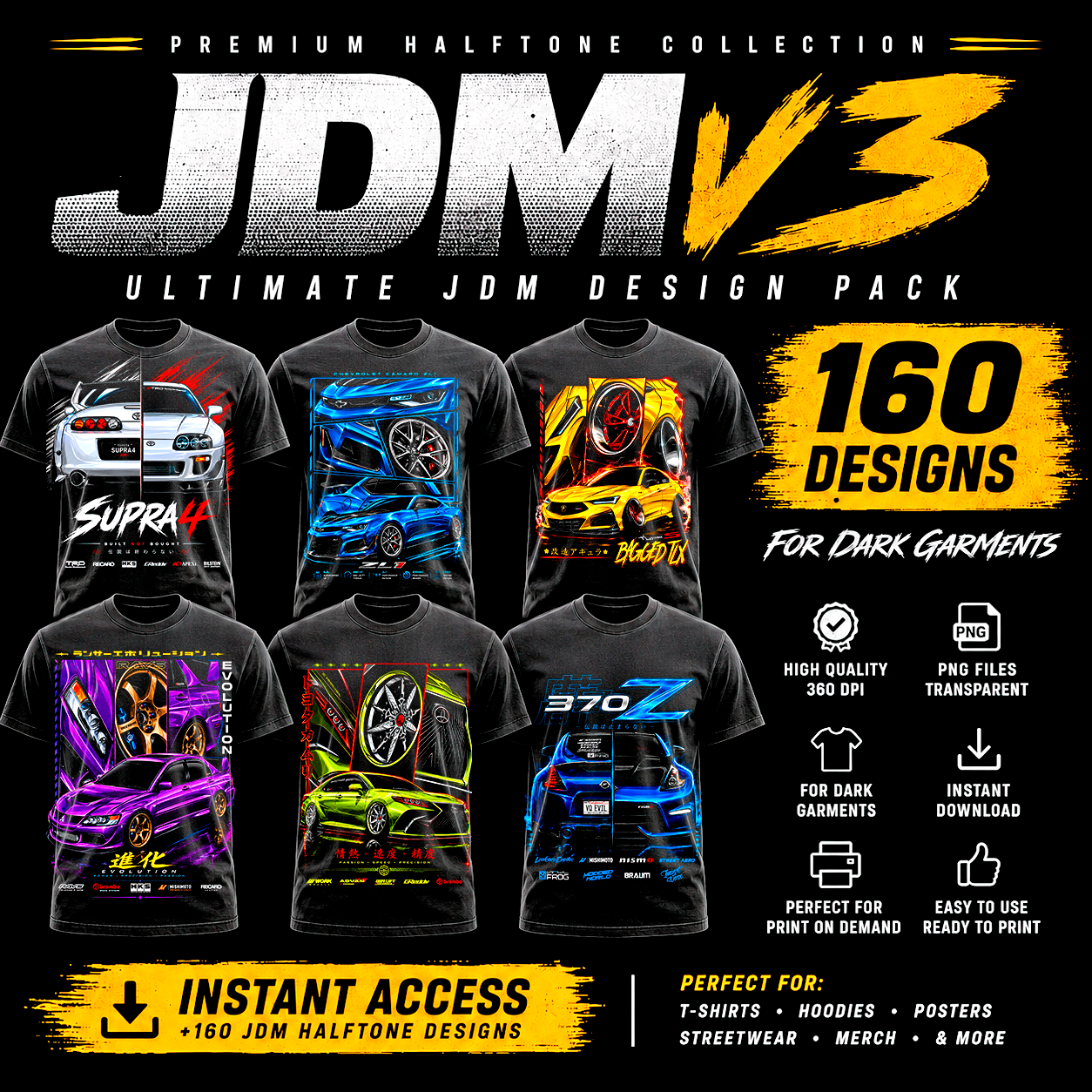 JDM V3 – 160 Halbton-Designs
